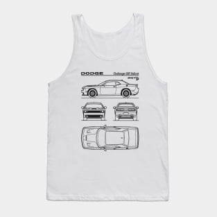 Dodge Challenger SRT Hellcat Patent Black Tank Top